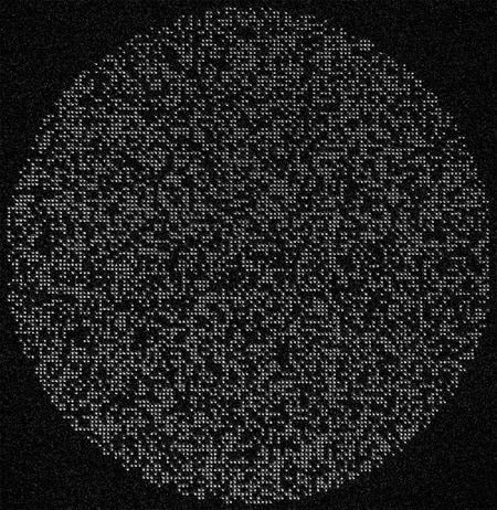 Иллюстрация к посту «Это не QR код, ведущий на рикролл, а фотография 6100 атомов цезия в лазерной ловушке»